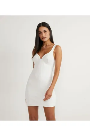 Blue Steel Vestido Curto em Crepe com Busto Pespontado