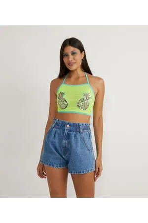 Blusa Corset Cropped Sem Alças