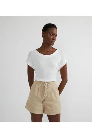 Marfinno Blusa Manga Curta em Viscose sem Estampa