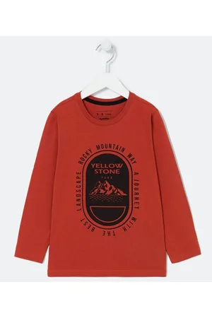 Fuzarka Camiseta Infantil com Estampa de Montanha - Tam 5 a 14 anos