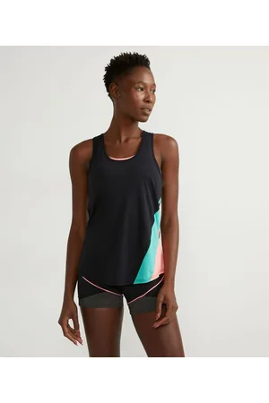 Get Over Regata Nadador Esportiva em Poliamida com Recortes Color Block