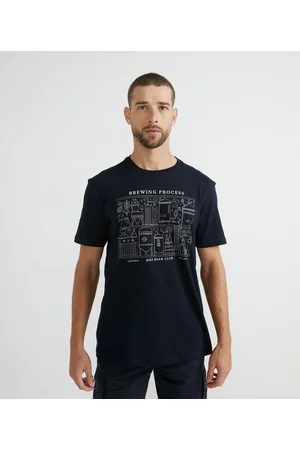 Marfinno Camiseta Manga Curta com Estampa Brewing Process