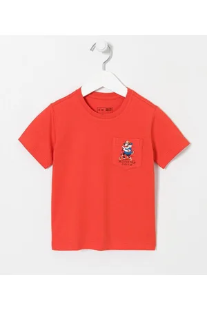 Póim (1 a 5 anos) Camiseta Infantil com Estampa Frente e Costas de Cachorro no Patinete - Tam 1 a 5 anos