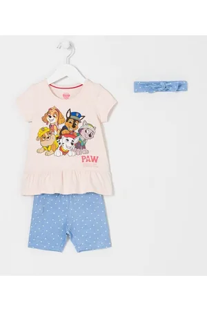 Paw Patrol Conjunto Infantil Curto em Cotton com Estampa da Patrulha Canina