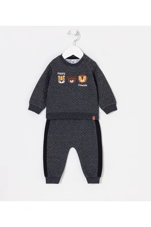 Teddy Boom Conjunto Infantil em Matelassê com Estampas de Bichinhos - Tam 0 a 18 meses