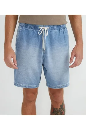 Marfinno Bermuda em Jeans com Cós Elástico