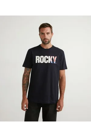 ROCKY Camiseta Manga Curta com Estampa em Lettering