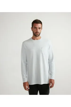 Marfinno Camiseta Regular em Algodão Manga Longa Estonada