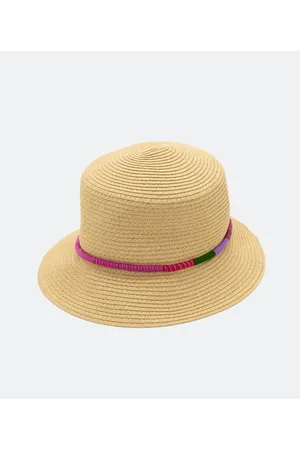 Bossa Nossa Chapéu Bucket com Cordão Listrado Colorido