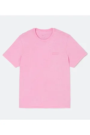 Blue Steel Camiseta Manga Curta Estonada com Estampa em Lettering