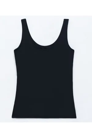Cortelle Blusa Regata em Poliamida com Decote em U