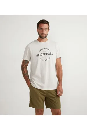 Marfinno Camiseta Manga Curta com Estampa em Lettering "Vintage Machine Motorcycles"