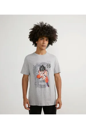 Camiseta T-Shirt Dragon Ball Majin Boo Versão Magro Algodão - Branco