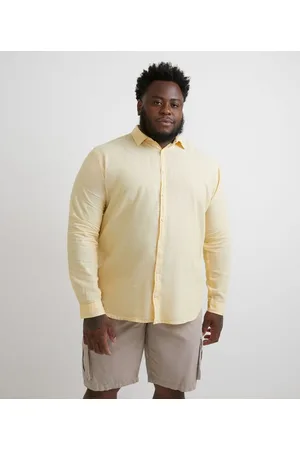 Marfinno Camisa Comfort em Linho Manga Longa - Plus Size