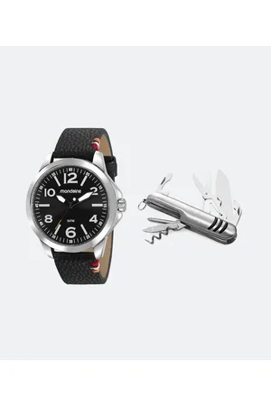 Mondaine Kit Relógio Masculino com Pulseira em Borracha com Caixa em Metal 99411G0MVNH1KR