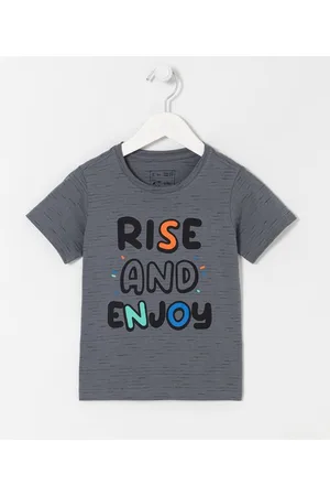 Póim (1 a 5 anos) Camiseta Infantil com Estampa Rise And Enjoy - Tam 1 a 5 anos