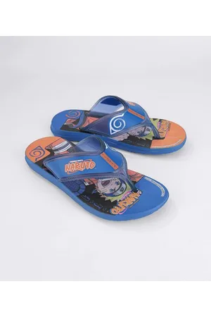 GRENDENE Chinelo Infantil com Tira Larga e Estampa do Naruto
