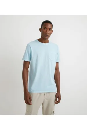 Marfinno Camiseta Manga Curta em Algodão Lavada com Bolso