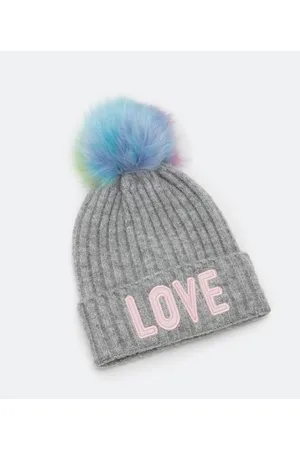 Cubus Gorro Infantil com Lettering Love e Pompom Colorido - Tam U