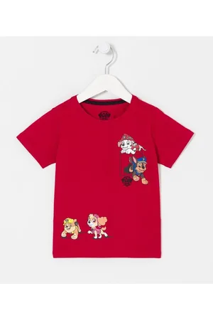 Paw Patrol Camiseta Infantil Manga Curta com Estampa da Patrulha Canina
