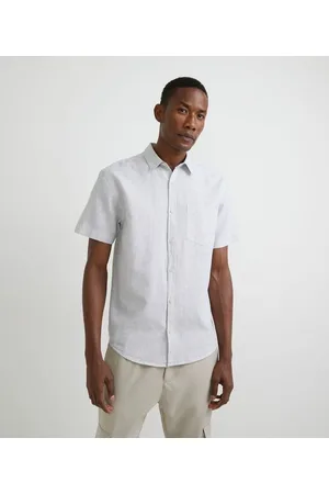 Marfinno Camisa Comfort em Linho com Manga Curta