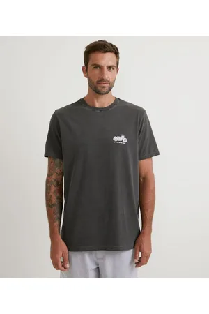 Marfinno Camiseta Manga Curta em Algodão com Estampa de Moto