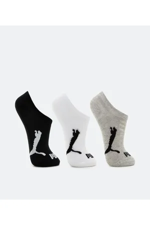 PUMA Kit 3 Pares de Meias Infantil Cano Curto com Estampa - Tam 25 ao 34