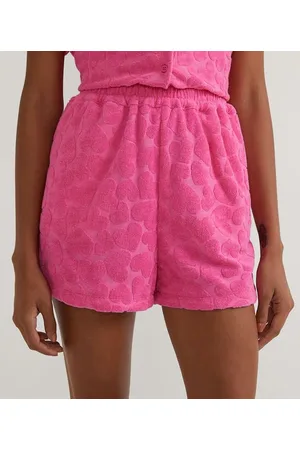 Blue Steel Short Curto em Algodão com Estampa de Corações