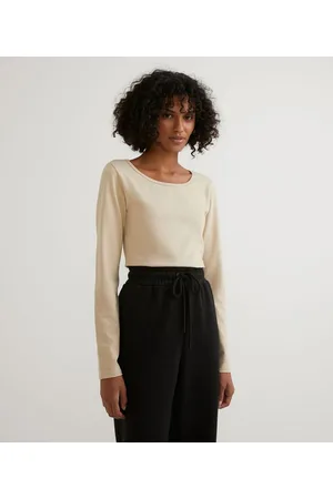 Blue Steel Blusa Básica em Algodão com Manga Longa