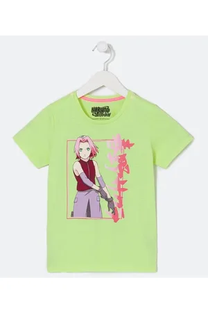 Naruto Blusa T-shirt Infantil com Estampa Sakura - Tam 05 a 14 anos