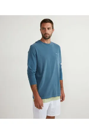 Marfinno Camiseta Regular em Algodão Manga Longa Estonada