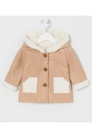Teddy Boom Jaqueta Infantil em Fake Suede com Forro Sherpa - Tam 0 a 18 meses