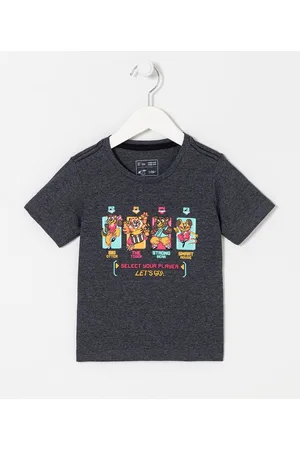 Póim (1 a 5 anos) Camiseta Infantil com Estampa Escolha seu Jogador - Tam 1 a 5 anos