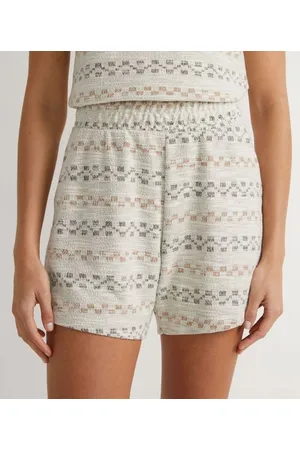 Marfinno Short Curto em Algodão com Estampa Minimalista Jacquard