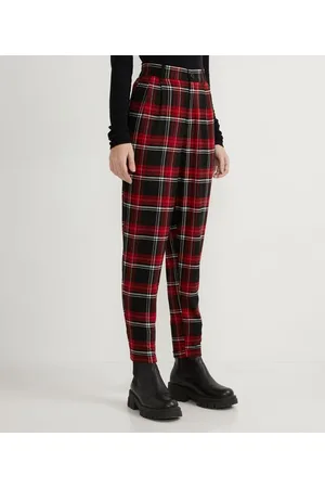Blue Steel Calça Alfaiataria com Estampa Xadrez Vichy e Barra Italiana