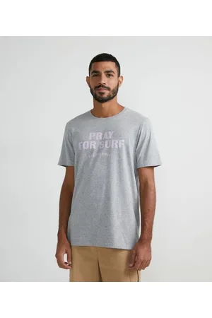 Ripping Camiseta Manga Curta com Lettering Pray For Surf