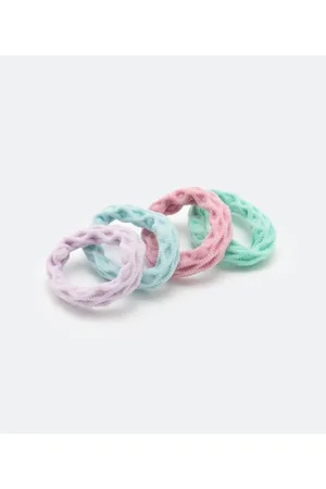 Cubus Kit 04 Borrachinhas de Cabelo Grossas Candy Color