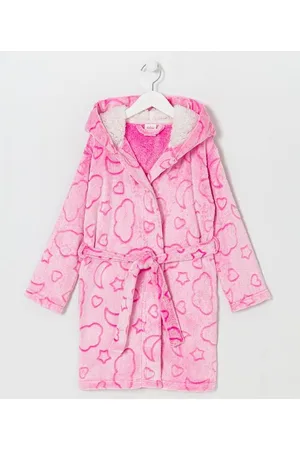 Cubus Roupão Infantil em Fleece com Estampa de Nuvens - Tam P ao GG