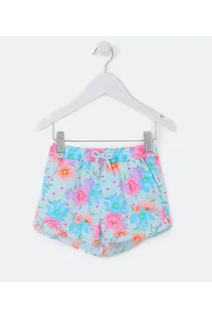 Póim (1 a 5 anos) Short Infantil com Estampa Floral - Tam 1 a 5 anos