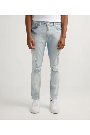 Blue Steel Calça Skinny Em Jeans Delavê