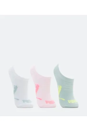PUMA Kit 03 Pares de Meias Infantil Cano Baixo - Tam 25 ao 34
