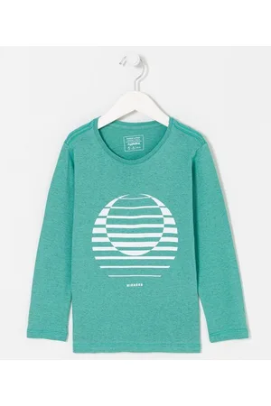 Fuzarka Camiseta Infantil com Estampa de Circulo Vetorizado - Tam 5 a 14 anos