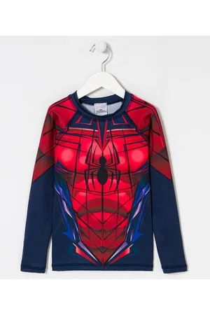 Homem Aranha Camiseta Infantil com Estampa Super Aranha - Tam 01 a 14 Anos