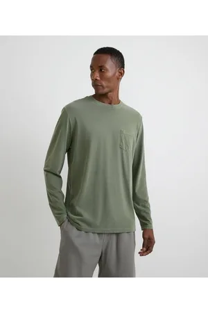 Marfinno Camiseta Regular em Algodão Manga Longa Estonada