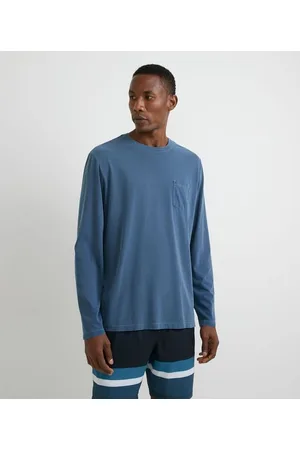 Marfinno Camiseta Regular em Algodão Manga Longa Estonada