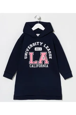 Fuzarka Vestido Infantil em Moletom com Estampa L.A California - Tam 5 a 14 anos