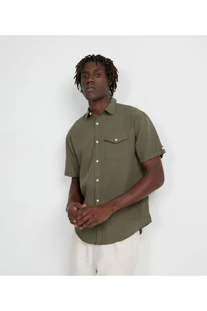 Marfinno Camisa Comfort em Linho Manga Curta
