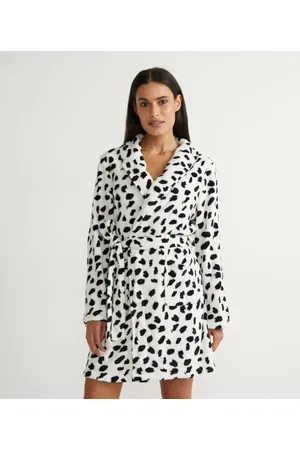 Love & Toast Robe Curto em Fleece com Estampa Dálmata e Bolsos