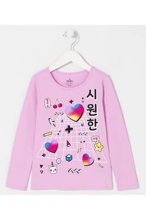 Fuzarka Blusa Infantil com Estampas Fofas - Tam 5 a 14 anos