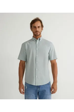 Marfinno Camisa Comfort em Algodão com Manga Curta